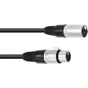 Omnitronic 30220761 XLR Verbindingskabel [1x XLR-stekker 5-polig - 1x XLR-bus 5-polig] 0.50 m Zwart