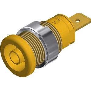 SKS Hirschmann SEB 2620 F6,3 Veiligheids-labconnector, female Bus, inbouw verticaal Stift-Ø: 4 mm Geel 1 stuk(s)