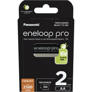 Panasonic eneloop pro AA/Mignon NiMH-batterij (2 stuks), oplaadbare batterij