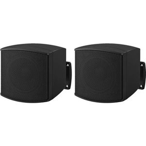 Monacor EUL-26/SW PA-wandluidspreker, Wandluidspreker 10 W Zwart 1 paar