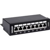 Intellinet - Cat6a - Patch Panel - Zwart - RJ-45 x 8