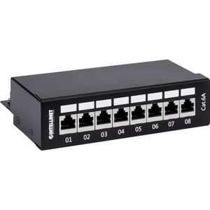 Intellinet - Cat6a - Patch Panel - Zwart - RJ-45 x 8