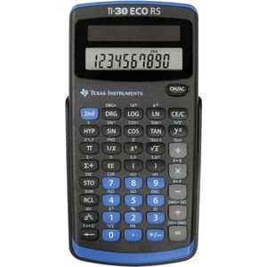 Texas Instruments TI-30 ECO RS Schoolrekenmachine Zwart Aantal displayposities: 10 werkt op zonne-energie (b x h x d) 71 x 13 x 147 mm