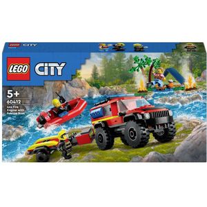 LEGO City 4x4 brandweerauto met reddingsboot - 60412