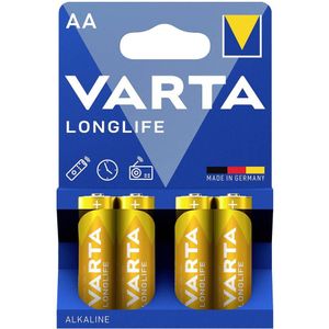 Varta Longlife Extra Mignon AA Batterij - 4 stuks