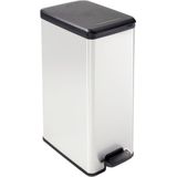 Curver DECO Bin 240640 Afvalbak 40 l (b x h x d) 250 x 610 x 420 mm Zilver, Zwart 1 stuk(s)