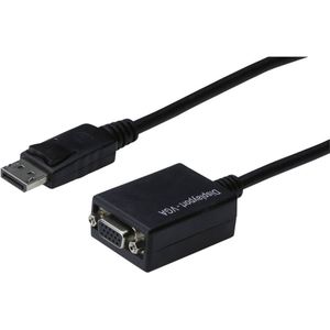 Digitus AK-340403-001-S DisplayPort / VGA Adapter [1x DisplayPort stekker - 1x VGA-bus] Zwart 15.00 cm