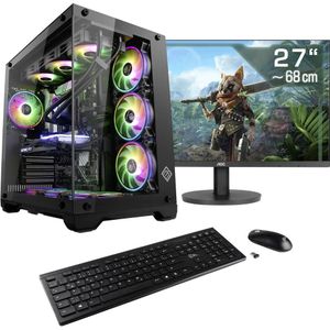 CSL Computer All-in-One PC Gaming PC M12000H 68.6 cm (27 inch) WQHD Intel® Core™ Ultra 7 265KF 5.5 GHz 32 GB RAM 2000 GB SSD Nvidia GeForce RTX 5070 Ti 16 GB