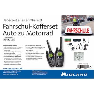 Midland Fahrschul-Kofferset Car to Bike G7 Pro C1090.S7 LPD/PMR-portofoon Set van 2 stuks