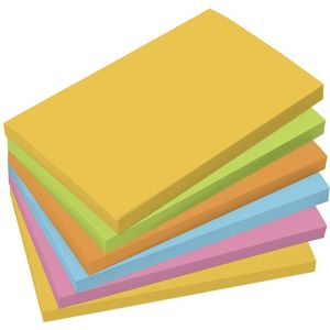 Sigel Plaknotitie BA127 125 mm x 75 mm Blauw, Geel, Groen, Oranje, Pink 600 vellen