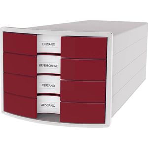HAN Schubladenbox IMPULS 1012-17 Ladebox Lichtgrijs DIN A4 Aantal lades: 4