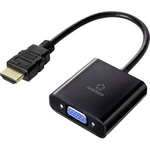 Renkforce HDMI / VGA Adapterkabel HDMI-A stekker, VGA-bus 15-polig 0.15 m Zwart RF-4531578 Afgeschermd (dubbel) HDMI-kabel