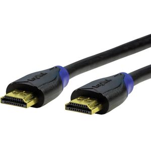 LogiLink CH0061 HDMI-kabel HDMI Aansluitkabel HDMI-A-stekker, HDMI-A-stekker 1.00 m Zwart Audio Return Channel (ARC), Ultra HD-HDMI met ethernet, Vergulde