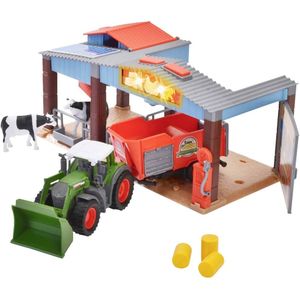 Dickie Toys Boerderij - Tractor met Trailer - 30cm - Speelgoedboerderij