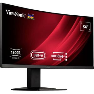 Viewsonic VG3419C LED-monitor Energielabel G (A - G) 86.4 cm (34 inch) 3440 x 1440 Pixel 16:9 3.5 ms HDMI, DisplayPort, Audio, stereo (3.5 mm jackplug), RJ45,
