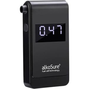 alkoSure Alcoholtester Zwart (mat) 0.00 tot 4.00 ‰ Incl. display, Weergave van verschillende eenheden
