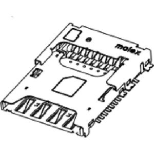 Molex 1041681620 Kaartlezer Totaal aantal polen: 8 Rastermaat: 1.1 mm, 2.54 mm Inhoud: 1 stuk(s) Tape on Full reel