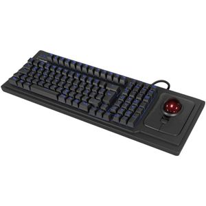 KeySonic - KSK-8202ELU-T - Toetsenbord - Zwart - Amerikaanse Lay-out - Met Trackball