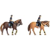 NOCH 45078 TT Politie te paard figuren Geverfd, Staand