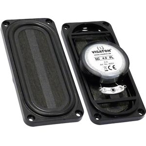 Visaton SC 4.9 FL - 8 Ohm 3.5 inch 9 cm Breedband-luidspreker 4 W 8 Ω Zwart Houten membraan, Ovaal