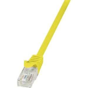 LogiLink CP1057U RJ45 Netwerkkabel, patchkabel CAT 5e U/UTP 2.00 m Geel Snagless 1 stuk(s)