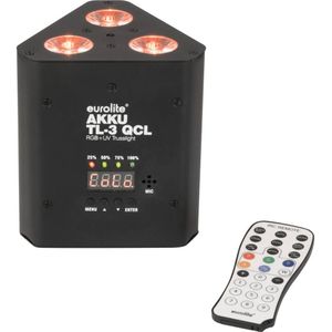 Eurolite 41700510 AKKU TL-3 QCL RGB+UV Trusslight LED-lichteffect Aantal LEDs:3 4 W