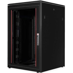 ROLINE 19-inch netwerkkast Pro 22 U, 800x800 BxD Glazen deur zwart