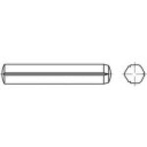 TOOLCRAFT TO-5378568 Cilindrische kerfstift 6 mm RVS A1 100 stuk(s)