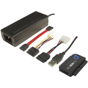 LogiLink HDD Adapter [1x USB-A 2.0 stekker - 1x SATA-stekker 7-polig, IDE-bus 40-polig, IDE-bus 44-polig]