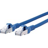 Metz Connect 1308451544-E RJ45 Netwerkkabel, patchkabel CAT 6A S/FTP 1.50 m Blauw Snagless 1 stuk(s)