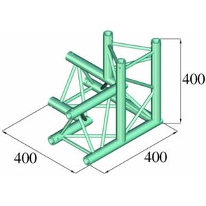 Alutruss DECOLOCK DQ3-PAL34 Driehoek truss 3-voudige hoek 90 °