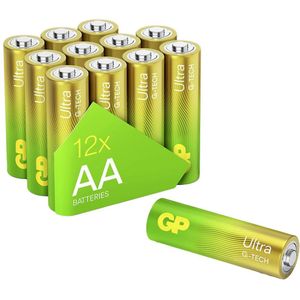 GP Batteries Ultra AA batterij (penlite) Alkaline 1.5 V 12 stuk(s)