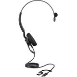 Jabra Engage 40 On Ear headset Telefoon Kabel Mono Zwart Ruisonderdrukking (microfoon), Noise Cancelling Headset, Mono, Volumeregeling, Microfoon