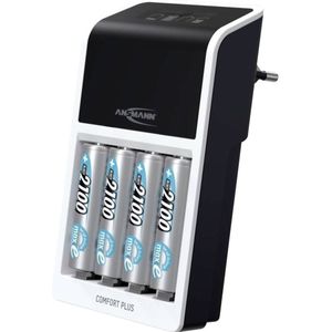 Ansmann Comfort Plus Batterijlader NiMH AAA (potlood), AA (penlite), 9 V (blok)