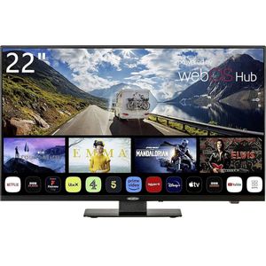 Reflexion LDDX22iBT_B LCD-TV 55 cm 22 inch Energielabel E (A - G) DVB-T2, DVB-C, DVB-S2, Full HD, Smart TV, WiFi, DVD-speler, CI+* Zwart