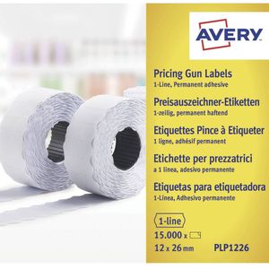 Avery-Zweckform Prijslabels PLP1226 Permanent hechtend Breedte etiket: 26 mm Hoogte etiket: 12 mm Wit 15000 stuk(s)