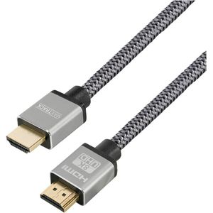 Maxtrack C 221-3 HNL HDMI-kabel HDMI Aansluitkabel HDMI-A-stekker, HDMI-A-stekker 3.00 m Zwart Ultra HD (8K)