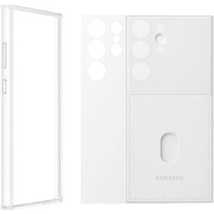 Samsung Frame Case Backcover Samsung Galaxy S23 Ultra Wit Stootbestendig