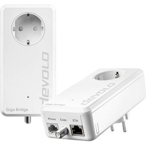 Devolo Giga Bridge Phoneline Netwerkadapter 8949 EU IP-Bridge, Glasvezel
