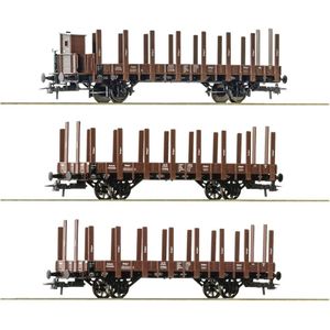 Roco 6600041 H0 3 rongenwagens van de DRG