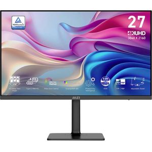 MSI - MODERN MD272UPHGDE - Computer Monitor - Zwart - 27 inch - 4K Ultra HD