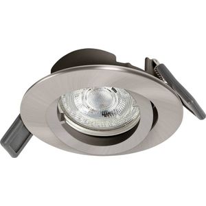 LEDVANCE RECESS DOWNLIGHT TWISTLOCK GU10 LED-inbouwlamp voor badkamer LED GU10 4.5 W IP20 Nikkel