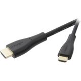 SpeaKa Professional SP-9005356 HDMI-kabel HDMI Aansluitkabel HDMI-A-stekker, HDMI-mini-C-stekker 1.50 m Zwart Audio Return Channel (ARC), Vergulde