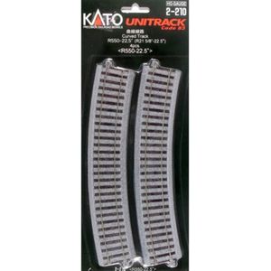 H0 Kato Unitrack 2-210 Gebogen rails 4 stuk(s)