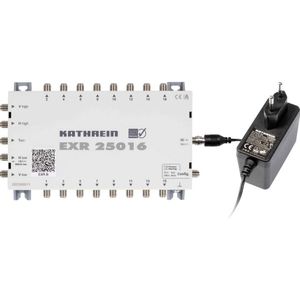 Kathrein EXR 25016 Satelliet multiswitch Ingangen (satelliet): 5 (4 satelliet / 1 terrestrisch) Aantal gebruikers: 16 Standby-functie, geschikt voor Quad LNB