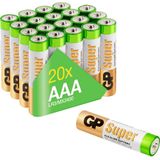 GP Batteries Super AAA batterij (potlood) Alkaline 1.5 V 20 stuk(s)