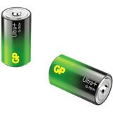 GP Batteries Ultra Plus D batterij (mono) Alkaline 1.5 V 2 stuk(s)