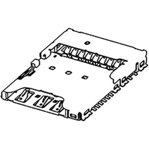 Molex 104239-1430 Kaartlezer Totaal aantal polen: 14 Rastermaat: 1.1 mm, 2.54 mm Inhoud: 1 stuk(s) Tape on Mini reel