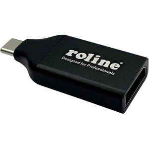 Roline 12.03.3227 USB-C / DisplayPort Adapter Zwart