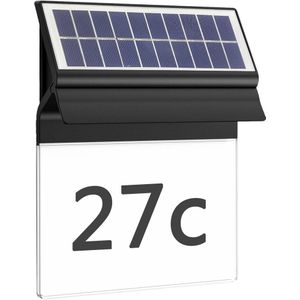 Philips Enkara solar wandlamp met huisnummer - zwart